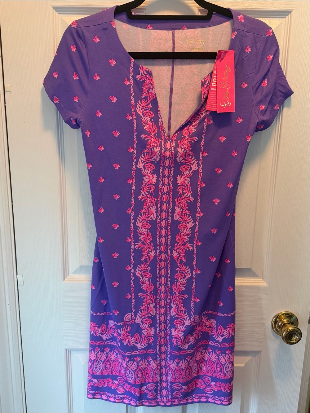 NWT Lilly Pulitzer UPF 50+ sophiletta dress mystical purple coral craze dress